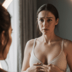 una mujer embarazada preocupada por subir de peso