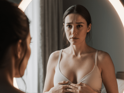 una mujer embarazada preocupada por subir de peso