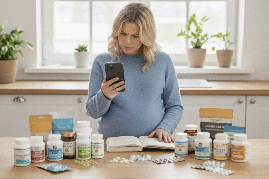 mujer embarazada con dudas sobre suplementación en esta etapa