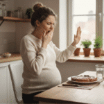 mujer embarazada con náuseas