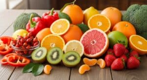 Vitamina C potencia absorción hierro embarazo naranja limón