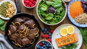 "Alimentos ricos hierro proteína zinc recuperar pelo posparto"