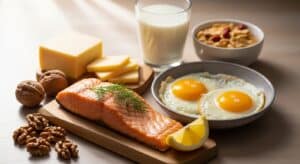 Alimentos ricos vitamina D embarazo salmón huevo lácteos