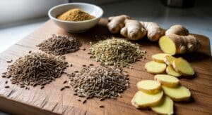 Especias digestivas para las legumbres en el embarazo