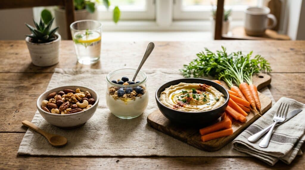 snacks rápidos posparto nutritivos embarazada