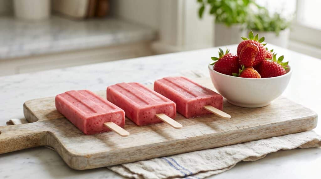 helados caseros para embarazadas de fresa