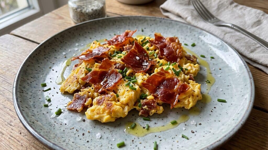 huevos con jamón serrano embarazo receta segura
