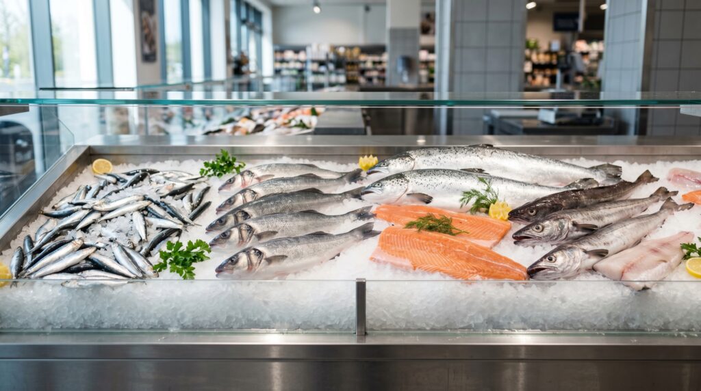variedad de pescados frescos seguros para comer durante el embarazo