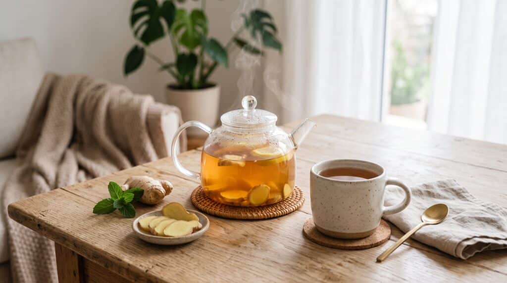 Jengibre y rooibos como alternativas al café en el embarazo
