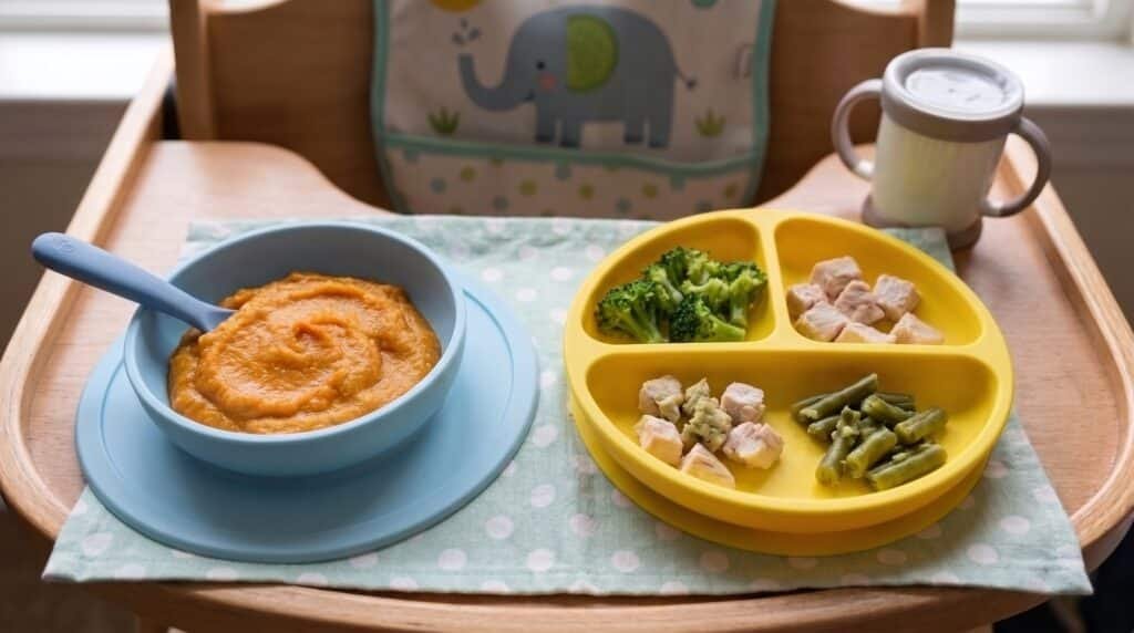 Comparación de texturas según la edad del bebé en la alimentación complementaria