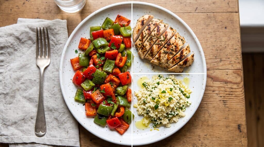 ideas de menu para el embarazo el método del plato