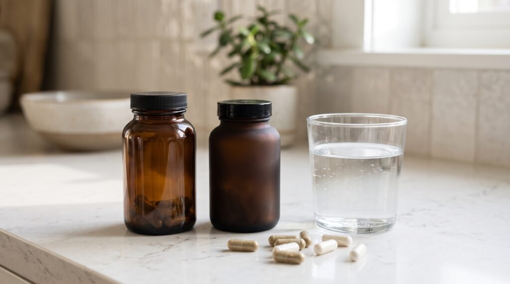 Suplementos de vitamina B12 y DHA de algas para embarazadas veganas